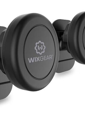 Black Magnetic Car Phone Mount Clip - Secure Dashboard Holder BB2